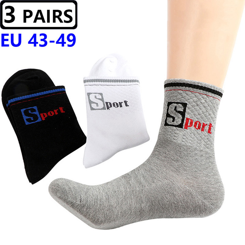 Cotton Crew Sock Pack - 3 paia/pacco calzini grandi grandi EU