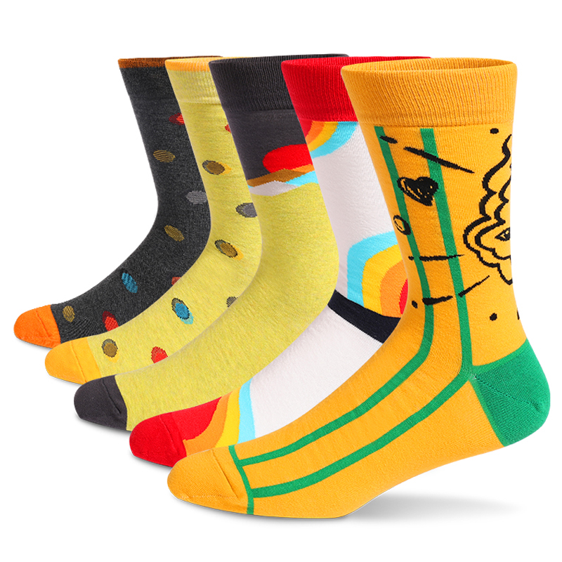 Cotton Crew Sock Pack - 5 paia di calzini divertenti da