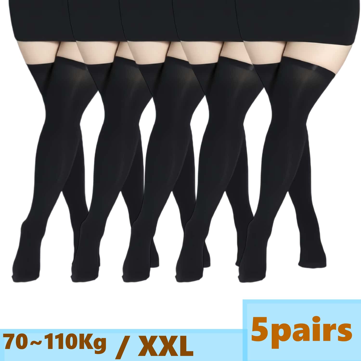 Thigh High Sock Stay Up - Calze al ginocchio in pizzo elasticizzate