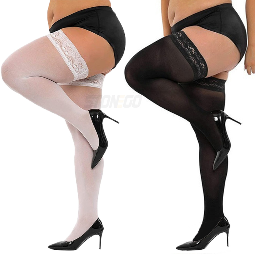 Thigh High Sock Stay Up - Calze di pizzo ultrasottili da donna